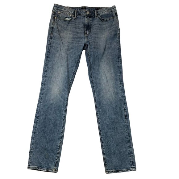 J.Crew Mens Jeans Size 36x34 Blue Denim Flex Slim Straight Leg Classic Casual - Picture 1 of 16